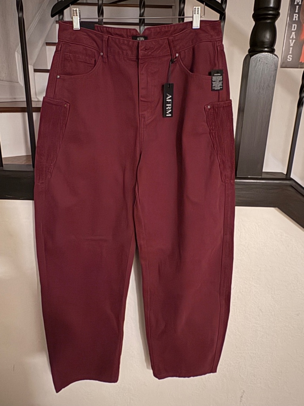 AFRM Barrel Jeans with Corduroy Pocketws